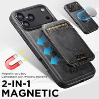 Étui de téléphone magnétique en PU texturé cuir de vachette avec béquille, directement de l'usine OEM/ODM, pour les séries Apple 18/17/16/15/14/13/12