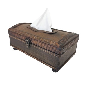 Cubierta Moderna para Caja de Pañuelos Metálica, Diseño Cuadrado con Patrón de Mosaico Turquesa, Independiente, para Decoración de Baño - Product Image 2