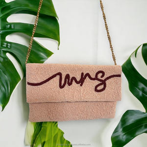 Élégant sac à main perlé avec broderie faite à la main pour mariage, soirée, sac à main à paillettes, perle, fête, cadeau pour femmes - Product Image 1