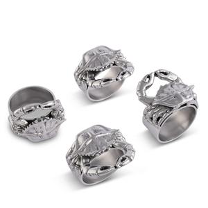Crab Design <b>Silver</b> <b>Napkin</b> Ring Perfect For Coastal Theme Decor Beach Tables And Seaside Dining Use Handcrafted From India - Product Image 6