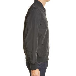 Blouson Bomber Confortable en Satin pour Homme Bleu avec Fermeture Éclair Multi-Poches Écologique Streetwear Vente en Gros pour Homme - Product Image 3