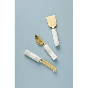 Esparcidor de queso de nuevo diseño, chapado en oro rebanador de mantequilla, vajilla de mango Simple largo, rebanador martillado de oro real - Product Image 2