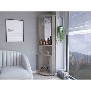 Armario Bar Esquinero Rialto para Salón Hormigón Gris - Product Image 5