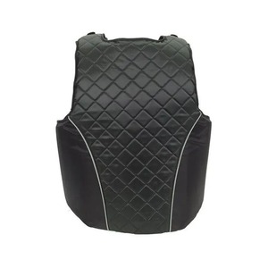 Chaleco de cuero genuino para hombre con múltiples bolsillos y cremallera, cuello en V - Product Image 2