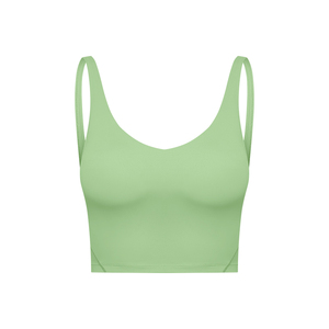 Women's Sports Bra Solid Color Seamless Medium Support Yoga Top Quick Dry Anti-UV Breathable Sweat-Wicking Lace Racerback - Product Image 1