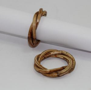 Anillos para Servilletas de Boda de Bambú, Diseño Clásico Ecológico, Forma Redonda y Cuadrada - Product Image 2