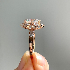 Round Cut Iced Jewelz 2.80Carat <b>Ring</b> 14K yellow Gold Gold Plated for her IGI engagement <b>ring</b> wedding <b>ring</b> - Product Image 3