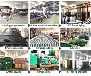 Chaise suspendue <span class=keywords><strong>double</strong></span> d'extérieur avec auvent, 2 places, cadre en métal, fer forgé, patio, jardin, plage, auvent de patio - Product Image 6