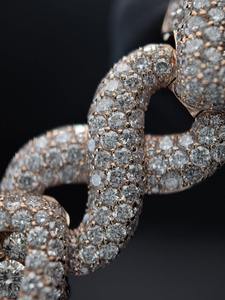 Luxury Eye Shape Chain <b>Bracelet</b> 18K Gold Amethyst Pave Setting Women's Party Jewelry - Product Image 3