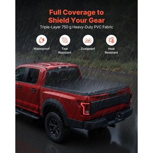Couverture de benne souple enroulable compatible avec les Chevrolet Silverado/GMC Sierra 2500/3500 HD 2020-2025, convient aux bennes de 6,9 pi (6 pi 10 po) - Product Image 4
