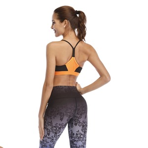 Ensemble de sport décontracté pour femme, taille haute, respirant, deux pièces, avec logo contrastant sur le devant, idéal pour le yoga et le fitness (OEM) - Product Image 6