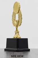 Trophée moderne en métal moulé sous pression, gravé au laser, design portable pour récompenses des employés, reconnaissance du succès, leadership et excellence