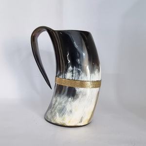 Meilleure Vente : Nouvelle Tasse à Boire Viking Artisanale en Corne de Buffle Semi-Sculptée, Écologique, Motif Animal, Idéale pour Noël - Product Image 3