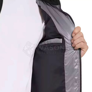 Veste d'hiver rembourrée à capuche de haute qualité fabriquée au Pakistan avec logo sur le devant, design personnalisé, vente en gros pour hommes - Product Image 3