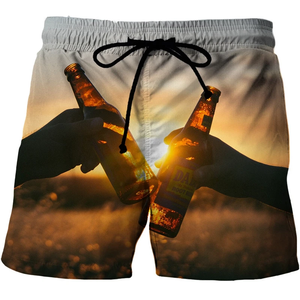 Divertidos Shorts de Playa con Estampado de Pollo Kung Fu, Moda de Verano para Hombres y Niños, Shorts de Baño Casuales con Estampado 3D de Animales, Talla Grande - Product Image 1