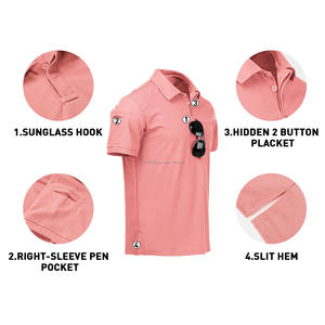 Camiseta Polo para Hombre de Color Sólido Cómoda de Secado Rápido MOQ Bajo Camiseta Polo 100% Algodón para Hombre - Product Image 5