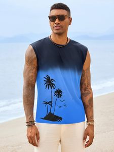 Camiseta sin Mangas Sublimada para Hombre, Estilo Gimnasio, Personalizada, de Secado Rápido, para Correr, Informal, de Verano, con Degradado, Oferta 2026 - Product Image 2