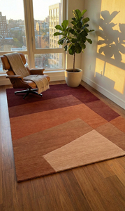Alfombra de Lana Hecha a Mano con Diseño Geométrico Abstracto Moderno, Antideslizante, de Pelo Largo, para Sala de Estar, Proveedor para Venta al por Mayor y Menor - Product Image 2