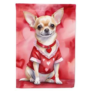 ธงสวนวาเลนไทน์ของฉันชิวาวาป้ายตกแต่งลานรับจดหมายหลากสีสำหรับชานบ้านงานศิลปะเตียงดอกไม้ป้ายขนาดเล็ก - Product Image 1