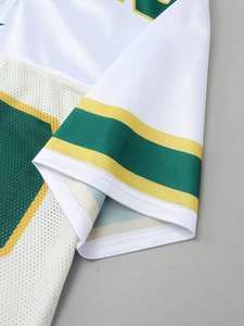 Oversized Vintage Mesh Soccer Jersey Boxy Crop Streetwear <b>Polyester</b> V-Neck American Football jersey Breathable Solid <b>Tshirt</b> - Product Image 5