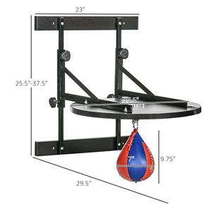 Piattaforma da Parete per Sacco da Boxe da 10 Pollici, Nera, Regolabile con Rotazione a 360 Gradi, Strumento di Allenamento di Qualità - Product Image 3