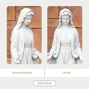 Estatua de la Virgen María de 29.29 Pulgadas de Alto, de Óxido de Magnesio, para Decoración de Jardín y Hogar - Product Image 5