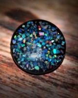 Opale synthétique doublette ronde cabochon, pierre précieuse en vrac de 100 carats, opale ronde calibrée pour la fabrication de bijoux