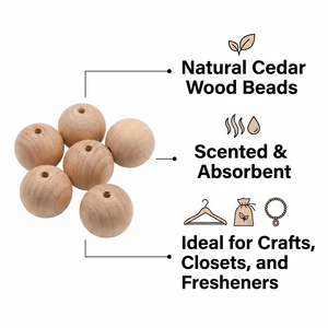 Eco-Friendly Unfinished Round Wooden Natural <b>Beads</b> 10-30mm Polished Beech Wood Loose Spacer <b>Beads</b> for DIY Jewelry Crafts - Product Image 6