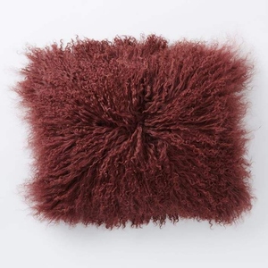 Faux <b>Fur</b> Rectangle Pillow Plush Thick Beige Modern Decor for Bedroom Home Use - Product Image 3