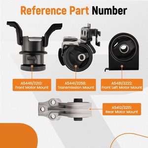 Ensemble de 4 supports moteur et transmission pour Ford Escape 2.5L/3.0L 2005-2012, comprenant les supports moteur A5446 A5412 - Product Image 3