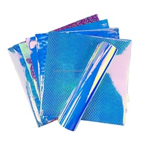 Vinilo Autoadhesivo de Ópalo Permanente Resistente al Agua Película de Corte Holográfico de 12 Pulgadas Vinilo Adhesivo de Arco Iris Brillante para Exteriores
