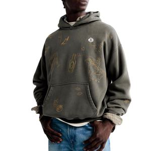 Sweat-shirts à capuche graphiques personnalisés et élégants, unisexes, en molleton surdimensionné, fournisseur en gros, fabricant, étiquette privée OEM - Product Image 1