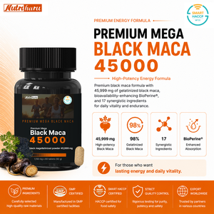 Maca Noire Premium Mega BlackMaca avec L-Arginine et Zinc pour la Vitalité, l'Énergie et la Stamina Masculine – Soutien Quotidien à la Santé Masculine – OEM Racine de Maca - Product Image 3
