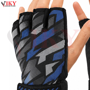 Nouveauté : Bandages rembourrés OEM bleus et gris à imprimé graphique avec longue bande élastique pour le boxe et le MMA - Product Image 5