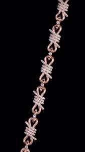 Custom Iced Out Barbed <b>Wire</b> Link Chain Solid 925 Silver 10K 14K Gold Moissanite Diamond Tester Hip Hop Infinity Necklace Factory - Product Image 3