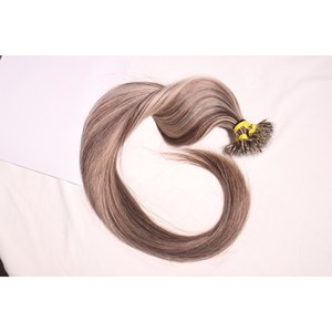Extensiones de Cabello Humano Virgen Vietnamita Liso Sedoso con Punta Plana Nano Ring, Color Marrón Champiñón, Doble Trama, Venta al por Mayor - Product Image 3