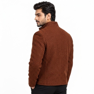 Veste d'hiver en laine pour homme, tissu en laine classique, chaude et confortable, vêtement d'extérieur décontracté, idéal pour les voyages d'hiver, les activités de plein air et la marche - Product Image 2