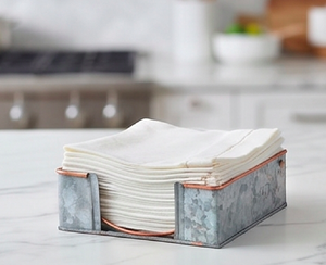 Portarrollos de Papel Metálico Galvanizado Gris Premium, Perfecto para Decoración Elegante del Hogar y Caja de Almacenamiento con Estilo para Uso en Mesa - Product Image 3