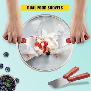 Máquina Comercial de Helado Frito de Acero Inoxidable de 1800W con Dos Placas de 17.7 Pulgadas - Product Image 5