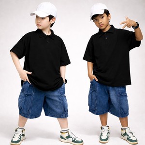 โรงงานขายส่งเสื้อโปโลเด็กถักลายโลโก้ตามสั่ง เป็นมิตรกับสิ่งแวดล้อม ผ้าฝ้าย 100% แขนสั้น ป้องกันขนร่วง เสื้อลำลองสำหรับเด็กผู้ชาย ฤดูร้อน หลายขนาด - Product Image 1