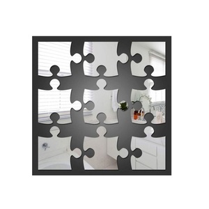 Modern Irregular <b>Pebble</b> Wall Mirror Set Frameless Acrylic Aesthetic Wall Art Sticker Decal for Living Room Home Decor Accent - Product Image 5