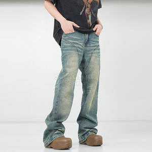 Jean confortable de style urbain pour un look élégant au quotidien, pantalon délavé pour homme - Product Image 3