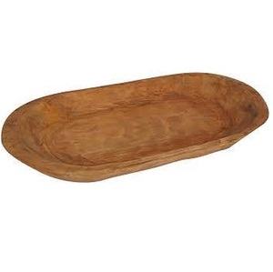 Cuenco de cera de madera tallado a mano, estilo rústico de granja, cuenco para masa, bandeja para centro de mesa, portavelas decorativo vintage, cuenco para cera - Product Image 3