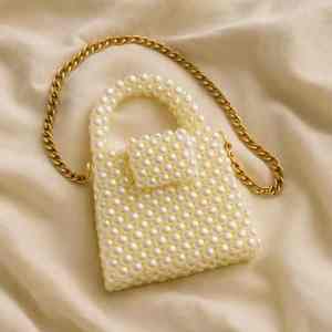 Bolsos de Mano Artesanales de Lujo de la India, Forma de Baguette, Hechos a Mano, con Cuentas de Vidrio Multicolores, Bolsos de Mano Casuales y Duraderos, Bolsos Promocionales - Product Image 4