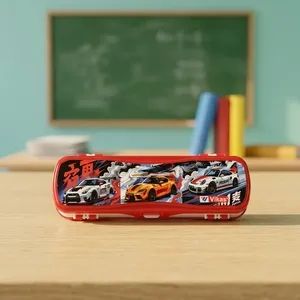 VIKAS X Mini Pencil <b>Box</b> Original Durable Plastic Stationery Organizer Storage Case for Student School Supplies <b>Pens</b> Pencils - Product Image 4