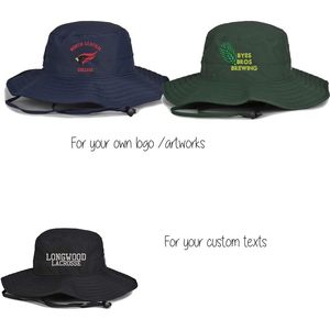 Unisex 2025 personalizado 3D bordado Booney cubo sombreros multicolor estilo a rayas con ala ancha y patrón de lazos - Product Image 2