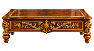 Ensemble de canapés de salon de style Maharaja majestueux, ensemble de canapés traditionnels rembourrés en bois massif avec design sculpté et dossier capitonné, USA - Product Image 5