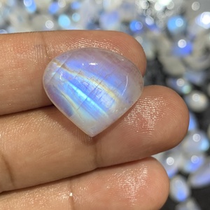 Pierre de lune arc-en-ciel bleue certifiée IGI AAAAA, bijoux de haute technologie, coupe mécanique, forme ovale, poire, marquise, naturelle, blanche, 20 mm x 9 mm - Product Image 6