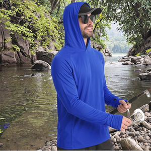 Chemise de pêche à manches longues pour homme avec logo personnalisé, séchage rapide, protection UV UPF 50+, respirante, vêtements de sport performants - Product Image 3