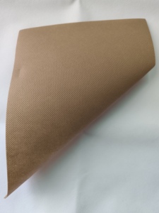 Eco friendly beige nonwoven cloth 60 GSM spunbond 100 percent polypropylene lightweight tablecloth textile for box bag - Product Image 2